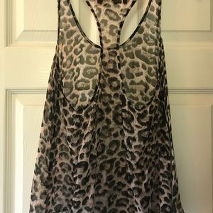 Rory Becca razor back animal print tank.